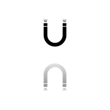 Magnet icon flat Stock Illustration