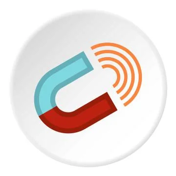 Magnet icon, flat style イラスト素材
