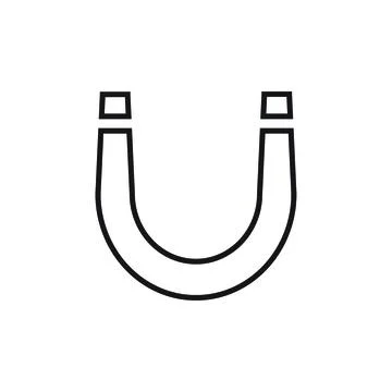 Magnet icon flat vector illustration. Stock Illustration