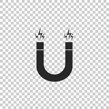 Magnet icon isolated on transparent background. Horseshoe magnet, magnetism イラスト素材