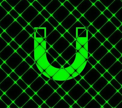 Magnet icon symbol Flat modern web design with long shadow and space for your イラスト素材