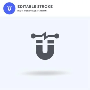 Magnet icon vector, filled flat sign, solid pictogram isolated on white, logo Illustrazione stock