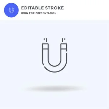 Magnet icon vector, filled flat sign, solid pictogram isolated on white, logo Stock Illustration