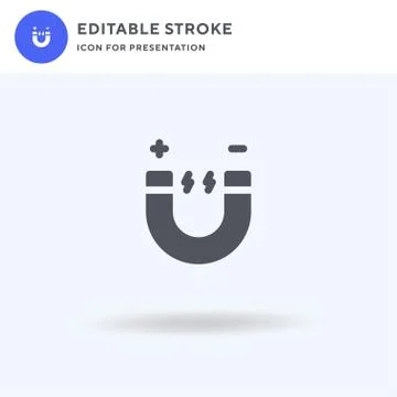Magnet icon vector, filled flat sign, solid pictogram isolated on white, logo 스톡 일러스트