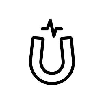 Magnet icon vector. Isolated contour symbol illustration Stock Illustration