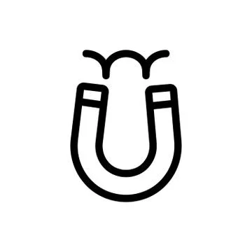 Magnet icon vector. Isolated contour symbol illustration Illustrazione stock