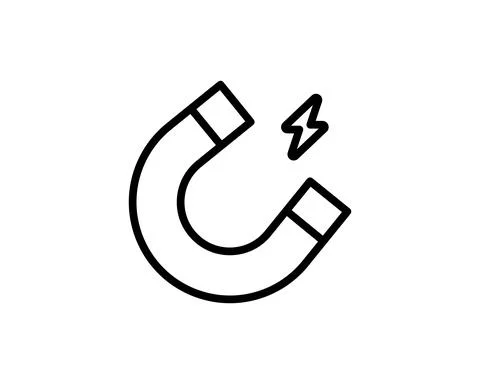 Magnet icon vector. Linear style sign for mobile concept and web design. elec Stock Illustration