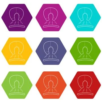 Magnet icons set 9 스톡 일러스트