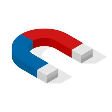 Magnet isometric icon Stock Illustration
