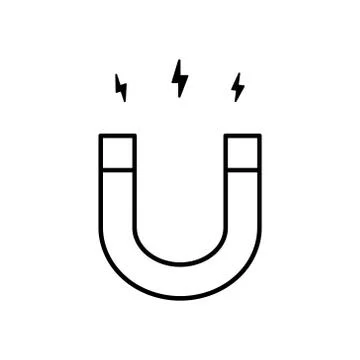 Magnet line icon vector illustration Stock Illustration