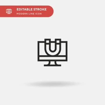 Magnet Link Simple vector icon. Illustration symbol design template for web m Stock Illustration