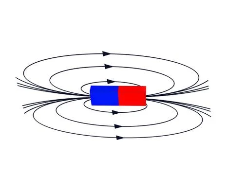 Magnet with the magnetic field. Stock Illustration