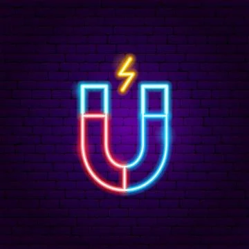 Magnet Neon Label Stock Illustration