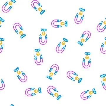 Magnet people vector seamless pattern Illustrazione stock