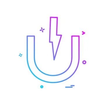 Magnet  power icon vector design Illustrazione stock