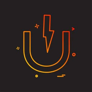 Magnet  power icon vector design Illustrazione stock