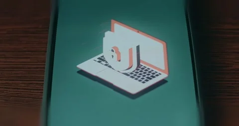 Magnet Pulling Data From Laptop Vídeo Stock 310822174