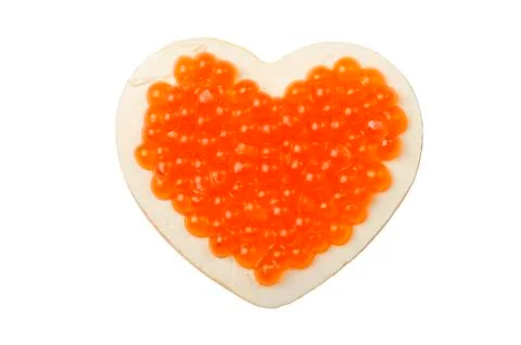Magnet with red caviar Foto stock