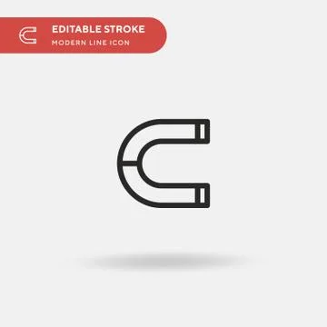 Magnet Simple vector icon. Illustration symbol design template for web mobile Stock Illustration