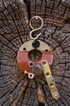 Magnet on the wall Stock Photos