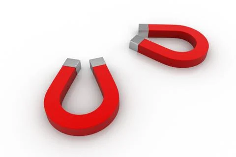 Magnetic bars Free Stock Illustration