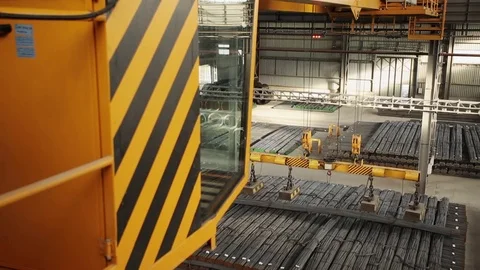 Magnetic bridge crane Stock Footage 72766343