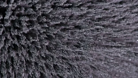 Magnetic chips form patterns in a magnetic field Stock Footage 73707477