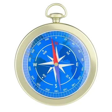 Magnetic Compass, front view. 3d rendering Magnetic Compass, front view. 3... Stock Photos