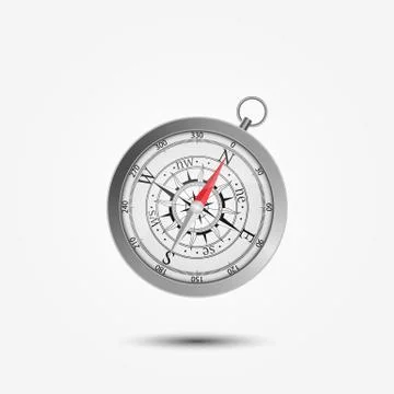 Magnetic compass isolated on transparent background. Art design Stock Illustration
