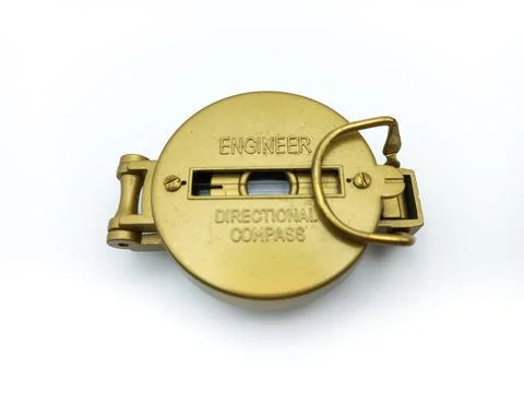 Magnetic Compass Isolated On White Background Stock Photos