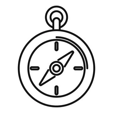 Magnetic compass showing direction while pointing north Stock Illustration