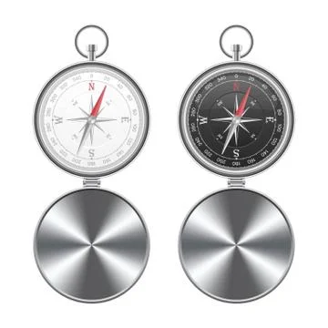 Magnetic compass vector illustration isolated on white background Stock Illustration
