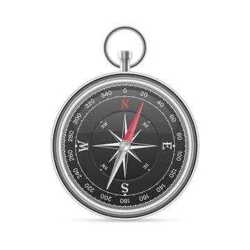 Magnetic compass vector illustration isolated on white background Stock Illustration