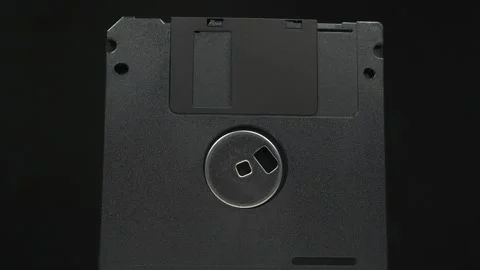 Magnetic diskettes for storing files on old computer systems Stock Footage 333075550