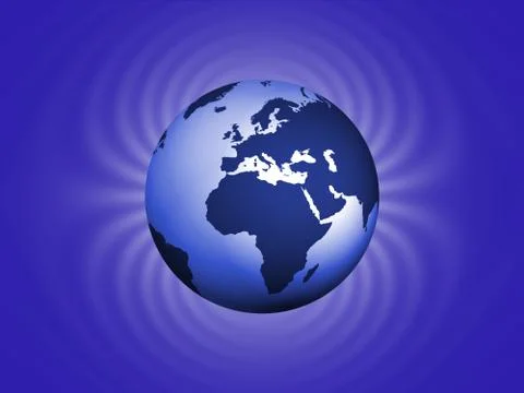 Magnetic earth Stock Illustration