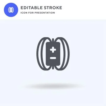 Magnetic Field icon vector, filled flat sign, solid pictogram isolated on white Illustrazione stock