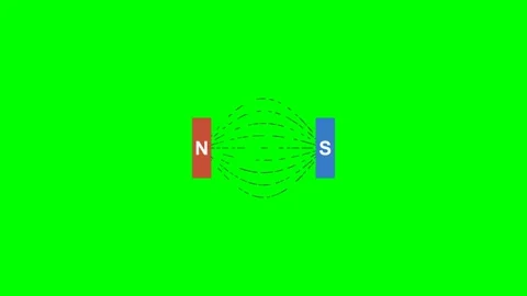 Magnetic Field Lines Animated Motion Graphic Concept Stock Footage 341839905