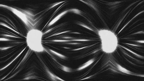 Magnetic Field Lines Between Two Magnets Physics Visualization Seamless Loop Stock Footage 333816450