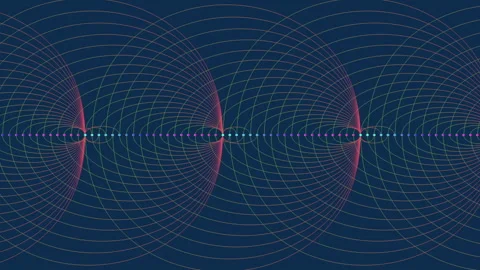 Magnetic field lines representing strength and direction Stock Footage 322776769