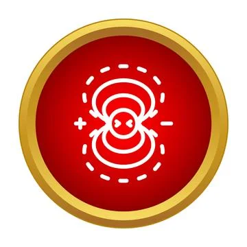 Magnetic field lines visualizing attraction and repulsion forces Stock Illustration