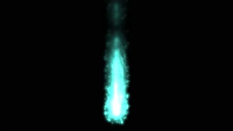 Magnetic Field Of an object which looks like  Blue flame animated Stock Footage 234054507