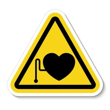 Magnetic Fields Located In This Area Can Be Harmful To Pacemakers Stock Illustration