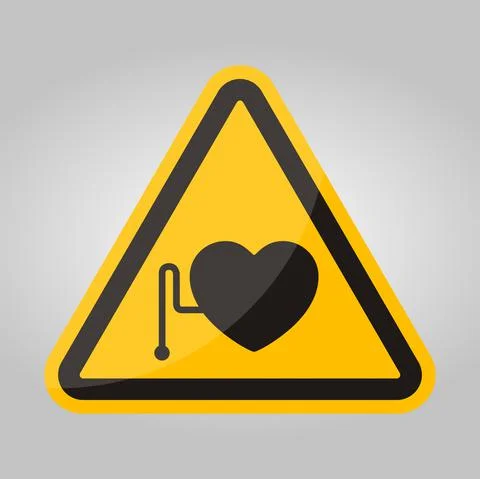 Magnetic Fields Located In This Area Can Be Harmful To Pacemakers Stock Illustration