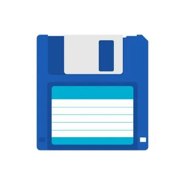 Magnetic floppy disc. Flat icon. Vector stock illustration. Stock Illustration