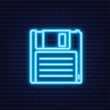 Magnetic floppy disc. Flat icon. Vector illustration. Vector illustration. Illustrazione stock