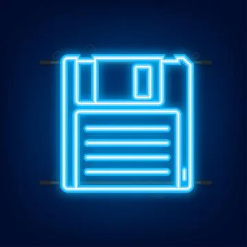 Magnetic floppy disc. Flat icon. Vector illustration. Vector illustration Stock Illustration