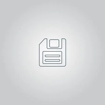 Magnetic floppy disc icon for computer Stock Illustration