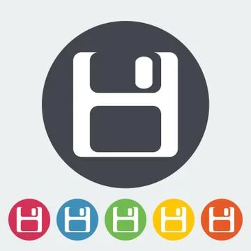 Magnetic floppy disc icon. Stock Illustration