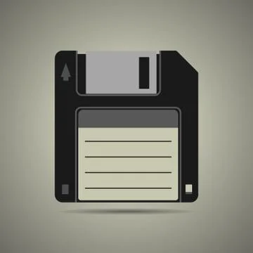 Magnetic floppy disc icon Stock Illustration