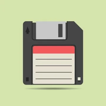 Magnetic floppy disc icon Stock Illustration
